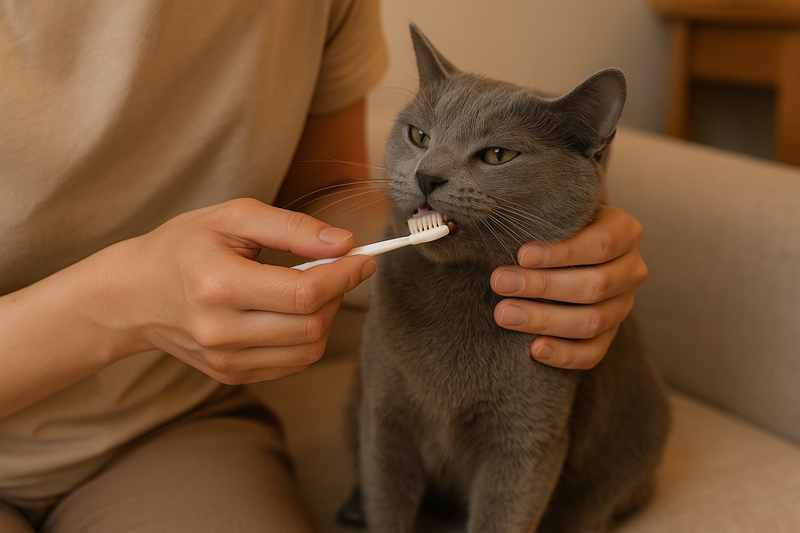 Tandhygien för Katt