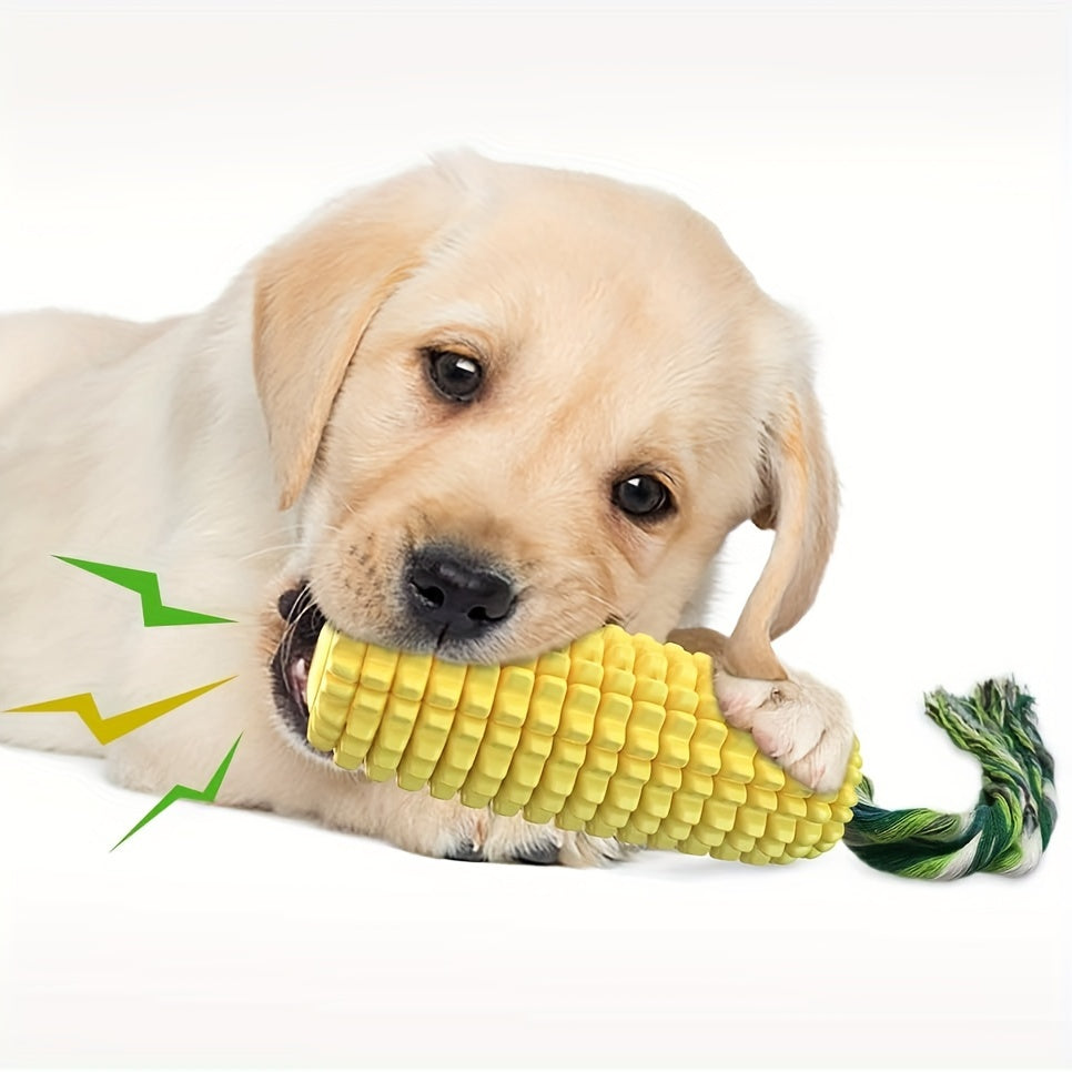 Dog Chew Toys for Aggressive Chewers, Tough Durable Squeaky Interactive Dog Toys, Puppy Teeth Chew Corn Stick Toy for Small Large Breed