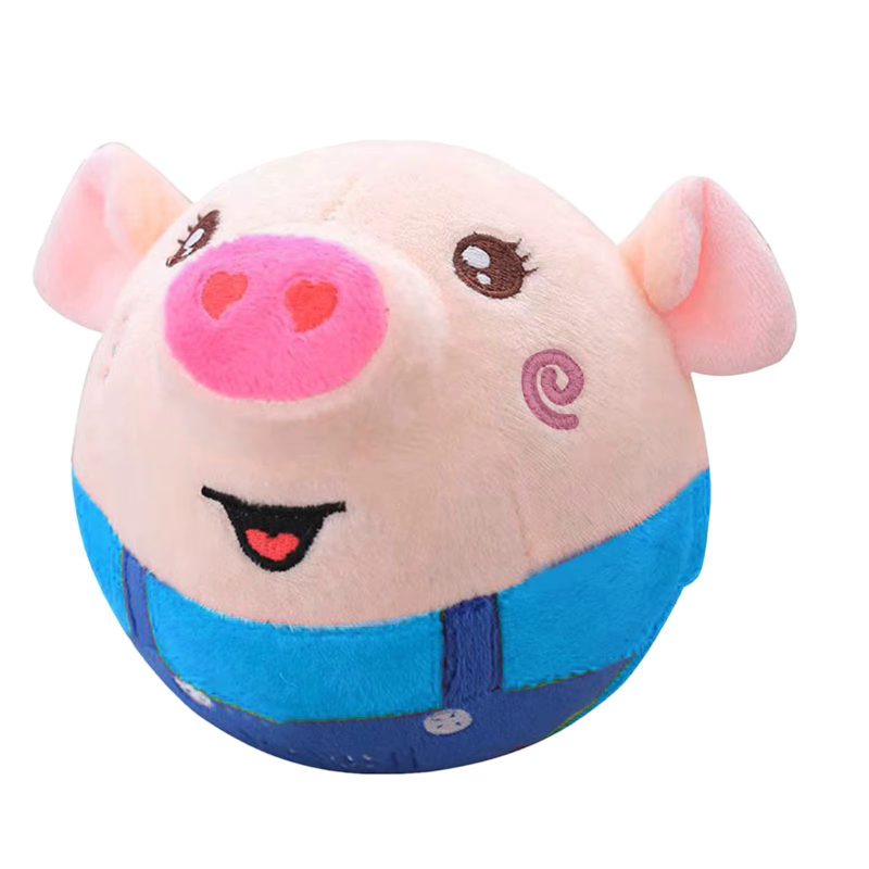 Uppladdningsbar Mjuk Hundleksak – Studsande Boll med Musik