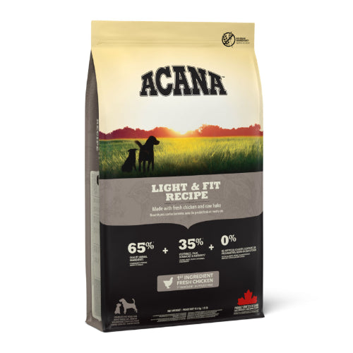 acana light fit recipe hundfoder kyckling baljväxter proteinrikt glukosamin