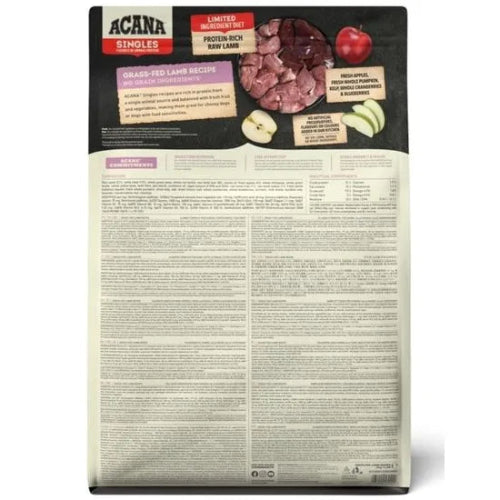 acana singles grass fed lamb lamm grönsaker proteinrikt omega3 