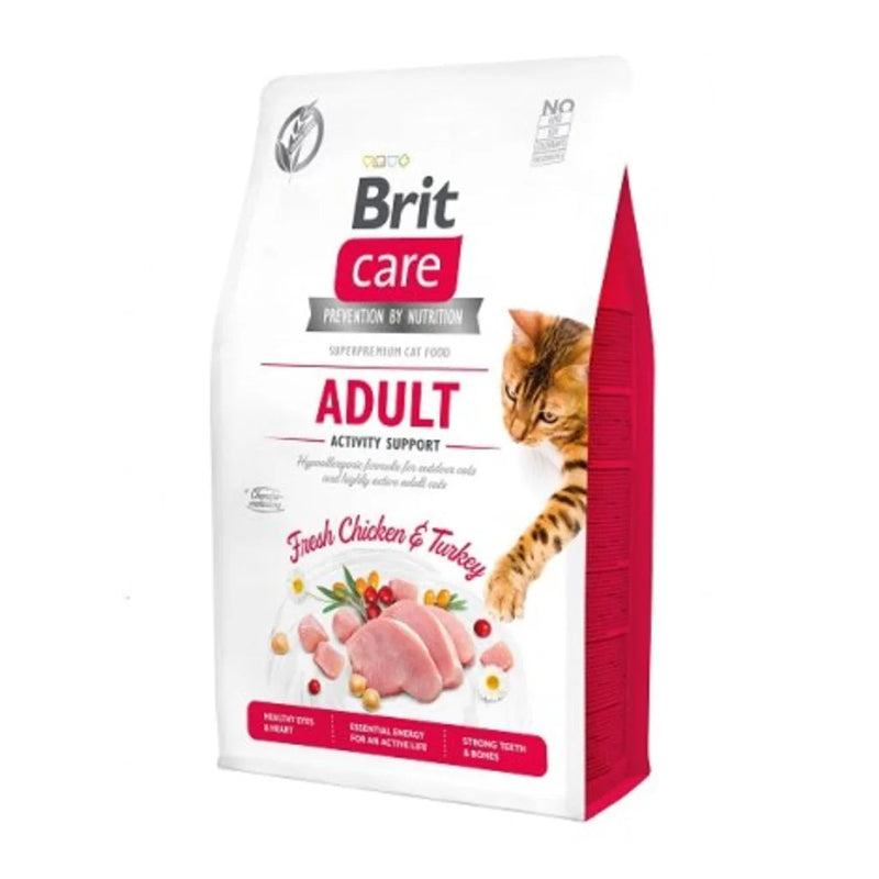 brit care adult activity support kattfoder spannmålsfritt kyckling kalkon