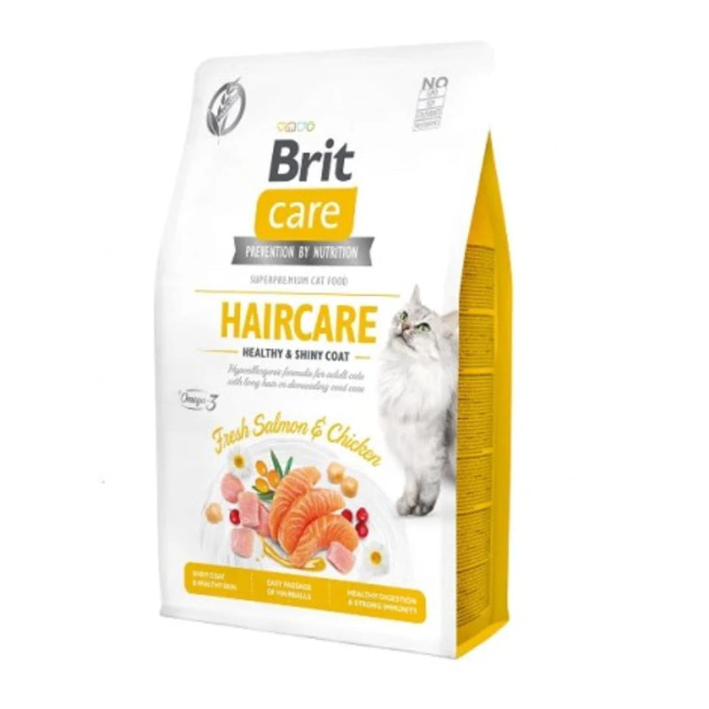 brit care haircare kattfoder spannmålsfritt lax kyckling päls