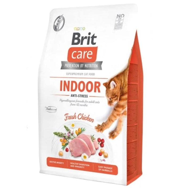 brit care indoor anti stress kattfoder spannmålsfritt kyckling
