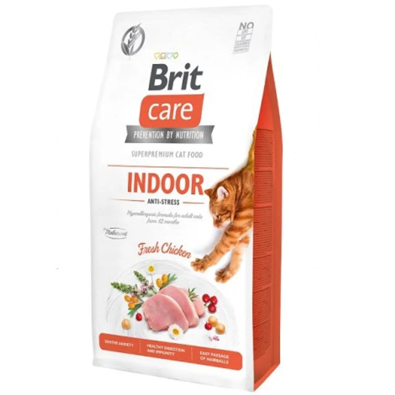 brit care indoor anti stress kattfoder spannmålsfritt kyckling
