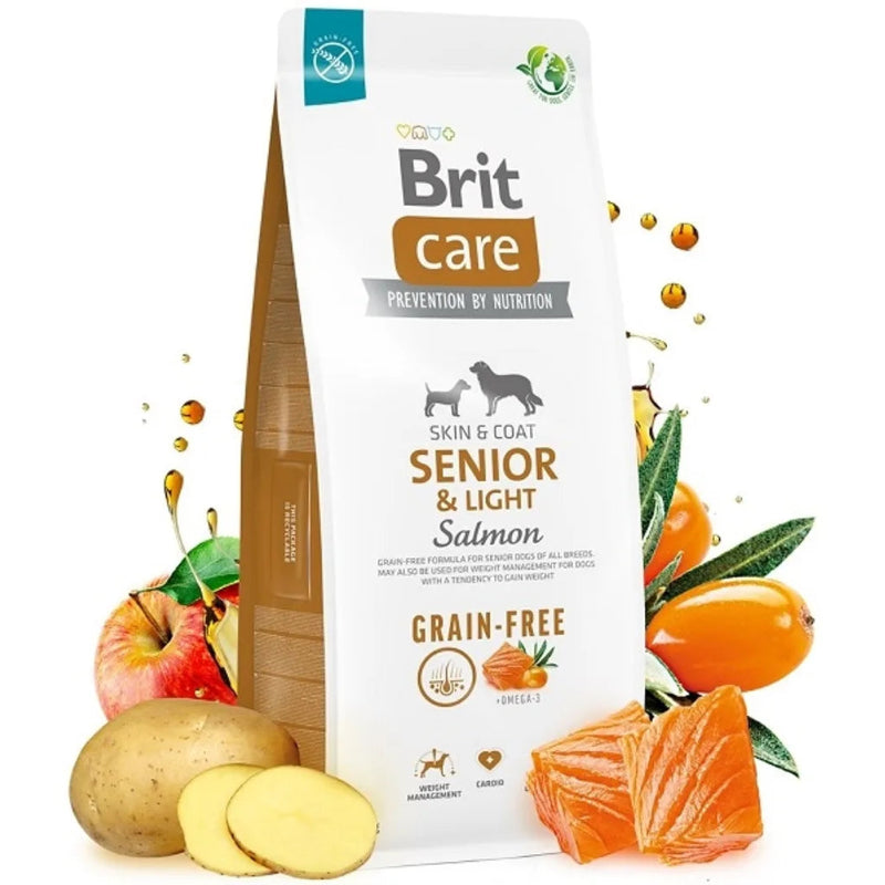 brit care senior hundfoder lax potatis spannmålsfritt
