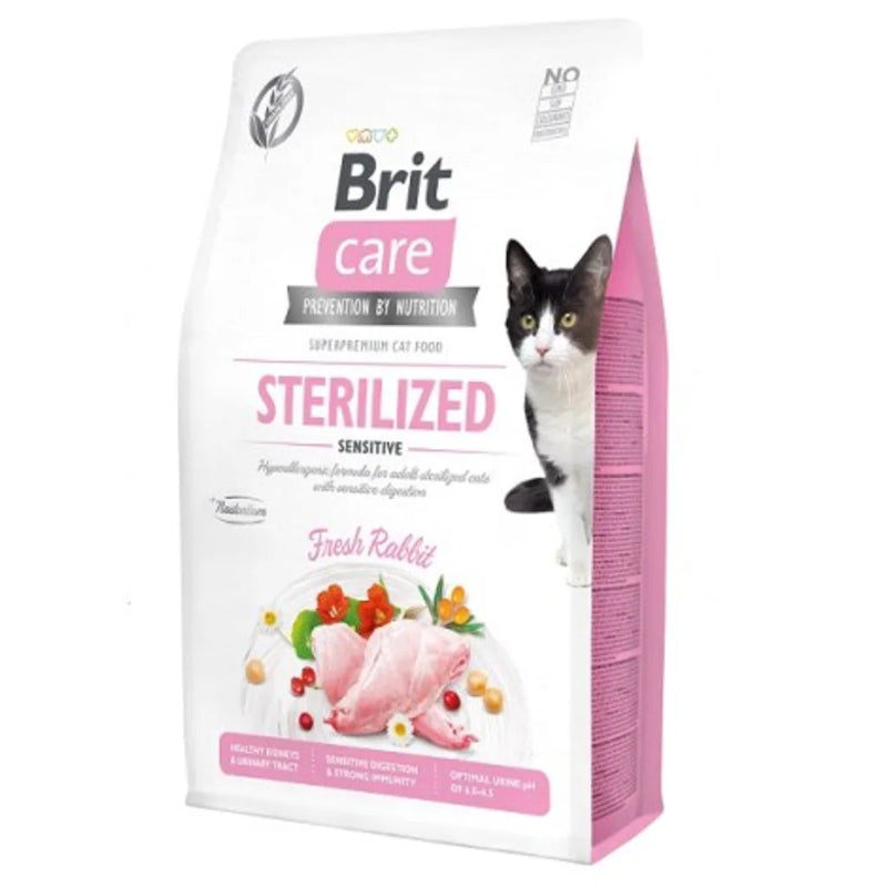 brit care sterilized sensitive kattfoder spannmålsfritt kanin