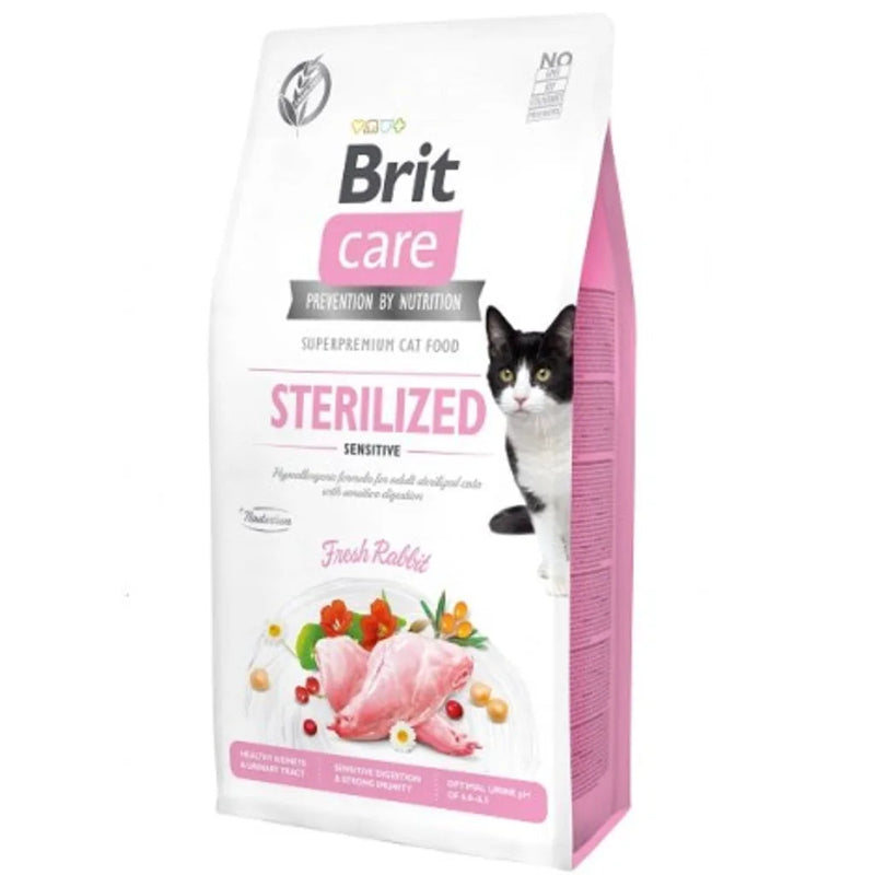 brit care sterilized sensitive kattfoder spannmålsfritt kanin