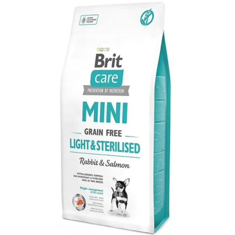 brit care mini light sterilised hundfoder kanin lax spannmålsfritt små raser