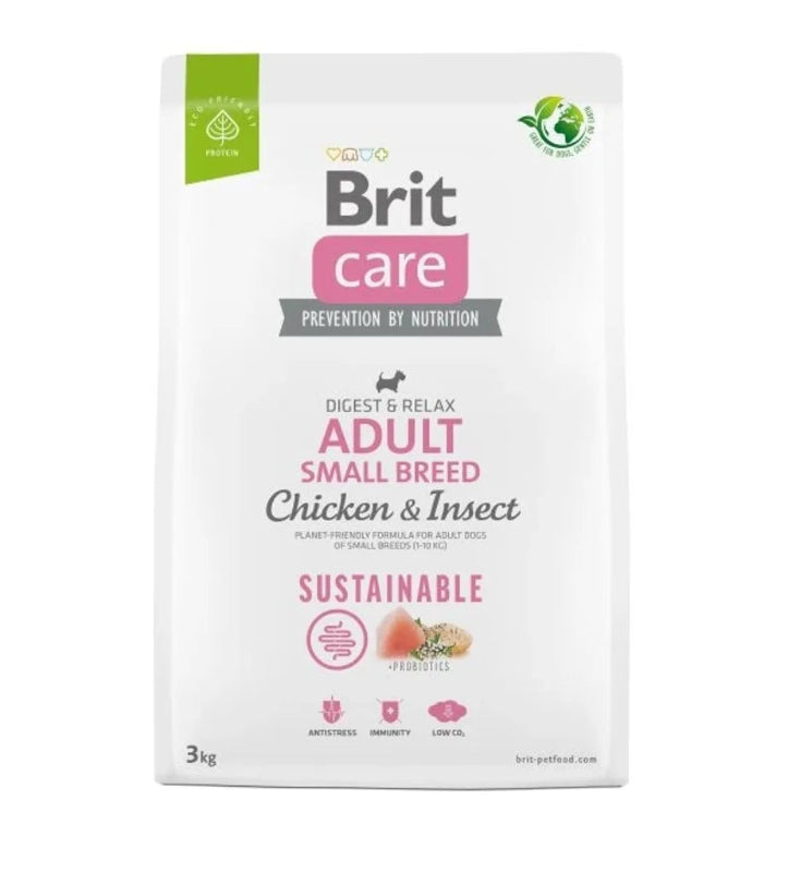 brit care sustainable small breed dog chicken insect små hundar