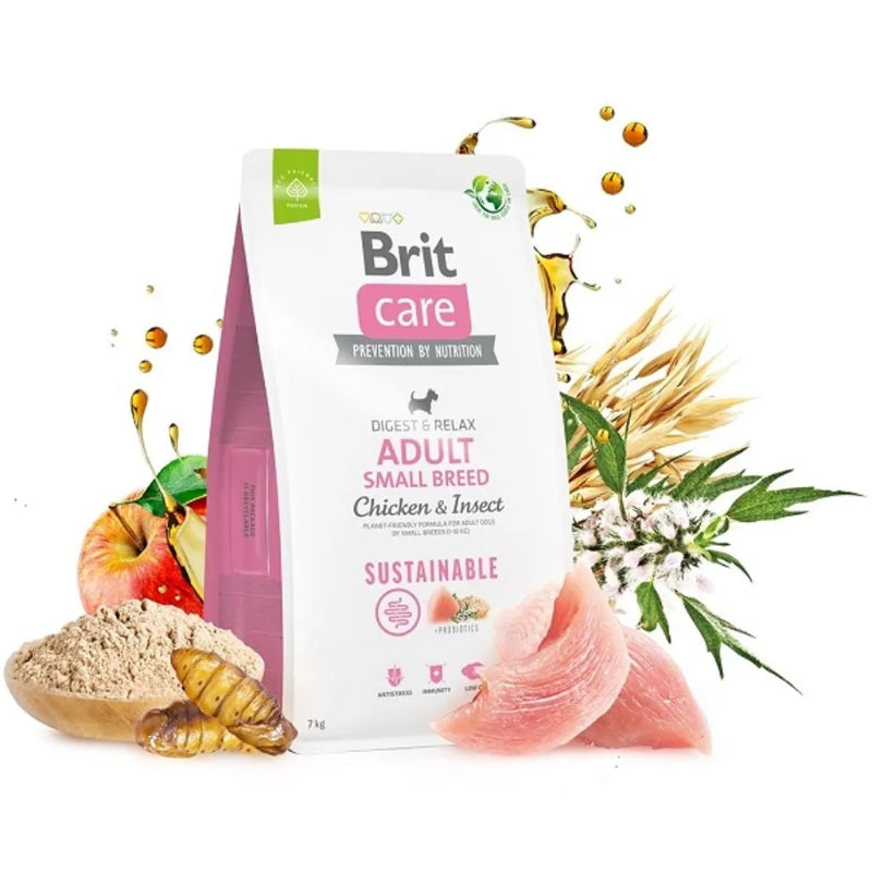 brit care sustainable small breed dog chicken insect små hundar