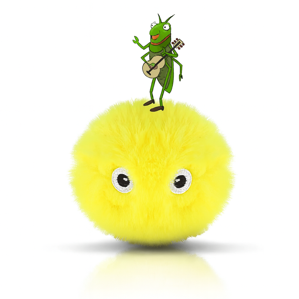 Interaktiv Kattboll i Plysch – Leksak med Ljud och Kattmynta