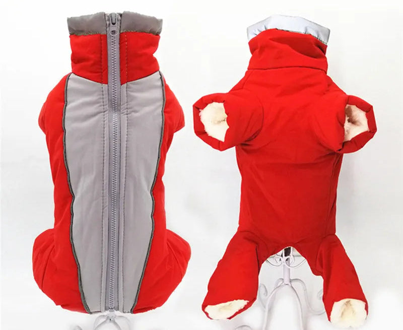 vinteroverall för hund varm vattentät med reflex