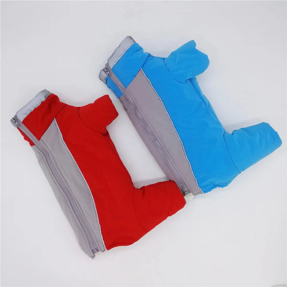 vinteroverall för hund varm vattentät med reflex