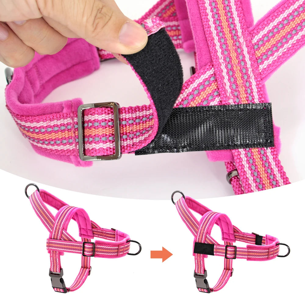 Slitstark Vadderad Hundsele med Handtag och Reflekterande Detaljer