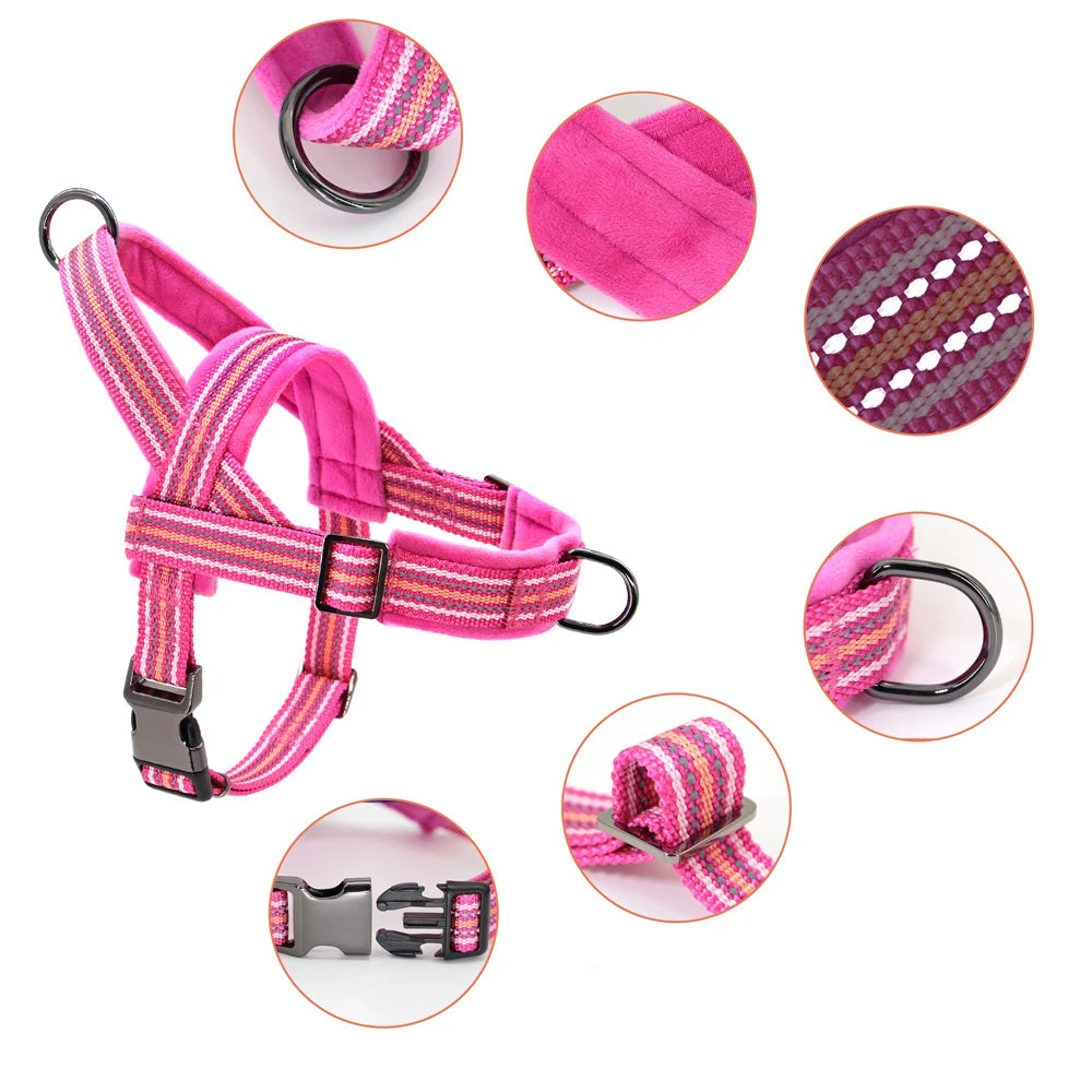 Slitstark Vadderad Hundsele med Handtag och Reflekterande Detaljer