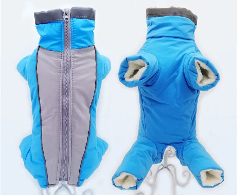 vinteroverall för hund varm vattentät med reflex