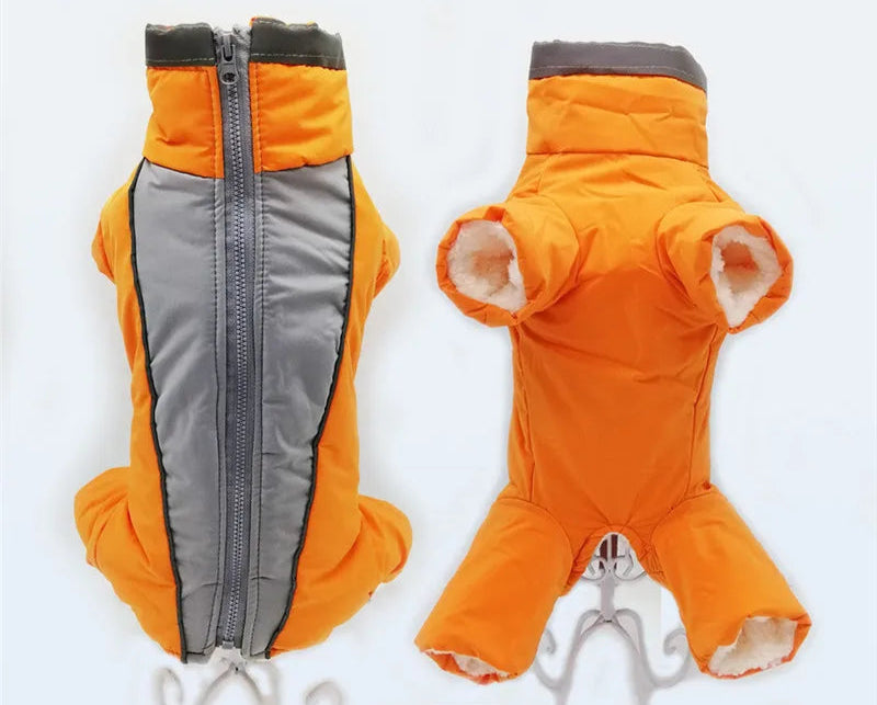 vinteroverall för hund varm vattentät med reflex