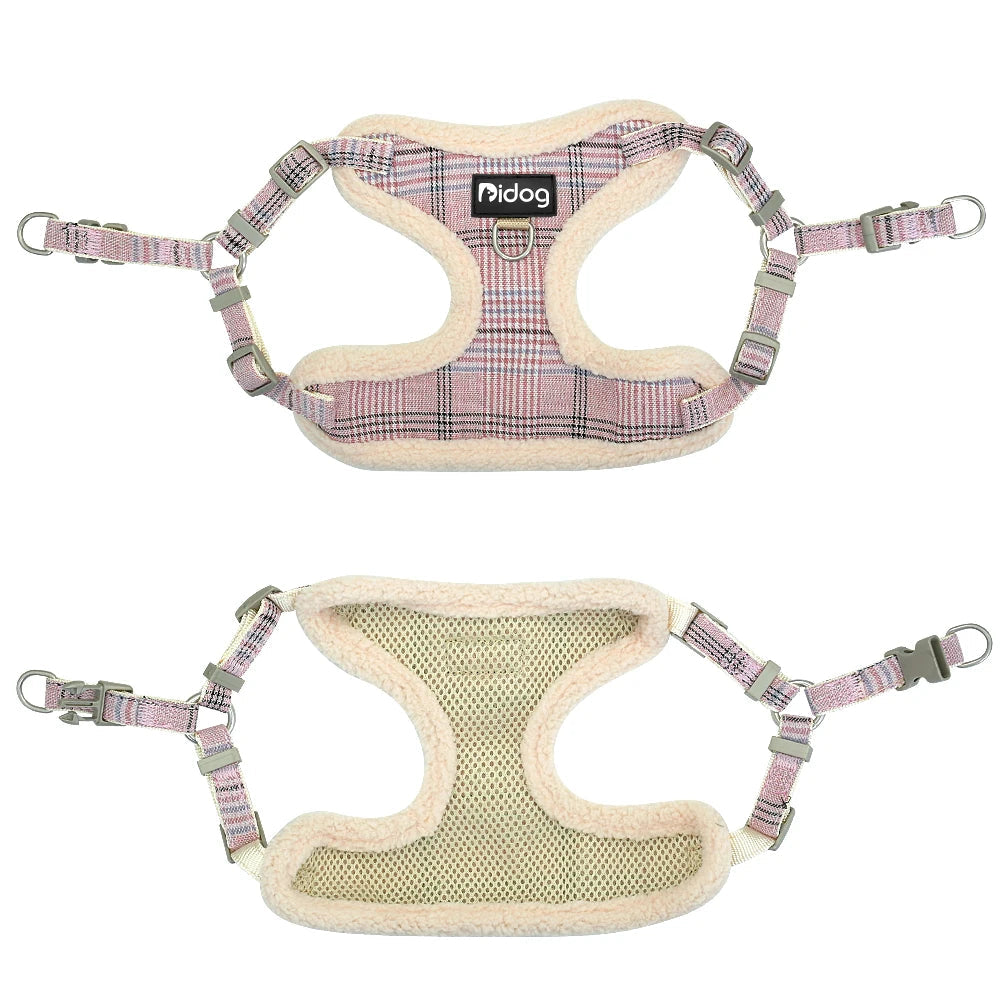 Varm Vadderad Sele med Koppel och Godispåse för Hund och Katt