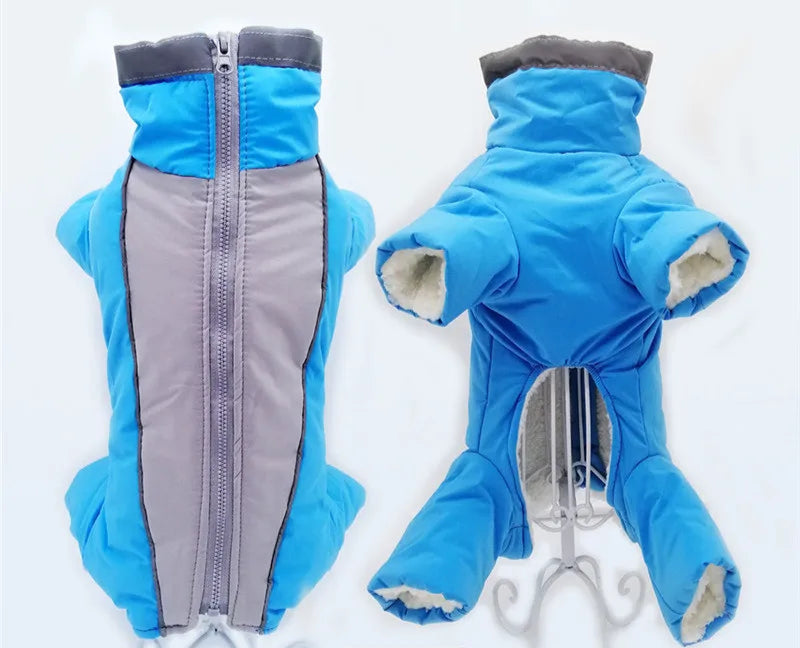 vinteroverall för hund varm vattentät med reflex