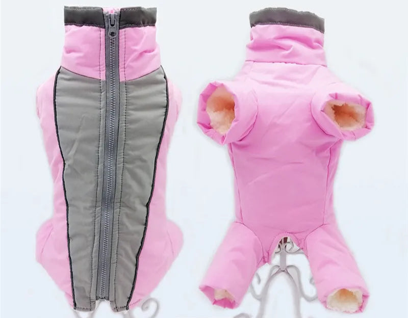 vinteroverall för hund varm vattentät med reflex
