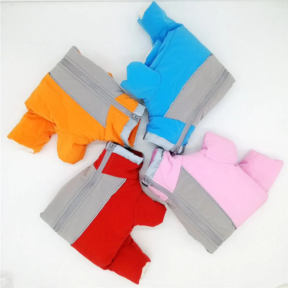 vinteroverall för hund varm vattentät med reflex