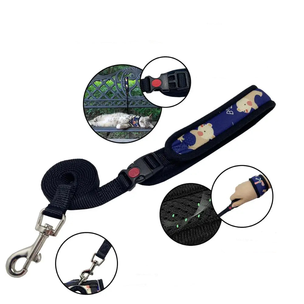 Lätt och Bekväm Kattsele med Koppel – Rymsäker med Reflex och Stötdämpning