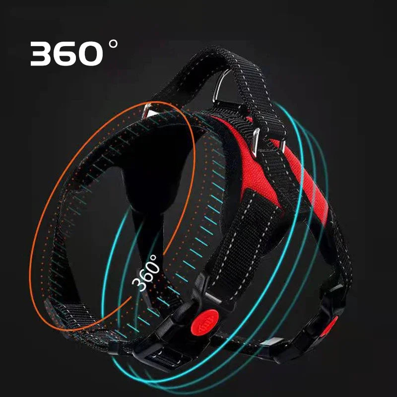 Reflekterande Dragfri Hundsele – Säker & Bekväm för Promenader Året Runt