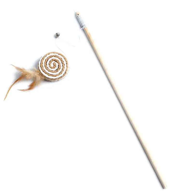 Kattleksak Vippa med Fjäder – Interaktiv Rolig Jaktlek