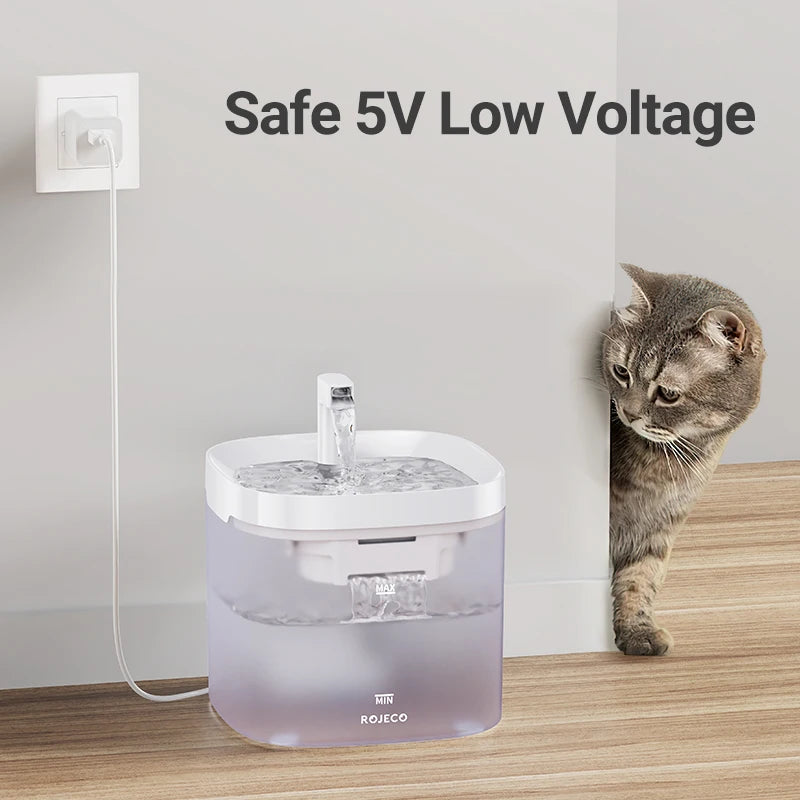 Smart Vattenfontän för Katt och Mindre Hund – Automatisk Dispenser med Dubbelfilter 1,5L