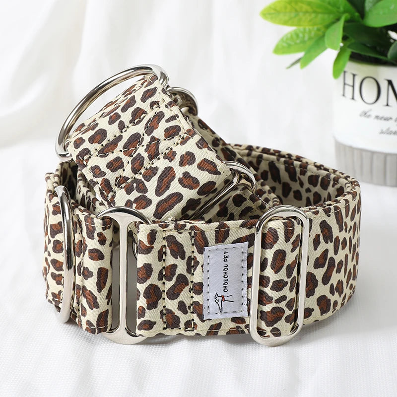 Justerbart Martingale Hundhalsband – Brett, Vadderat & Mönstrat i Bomull