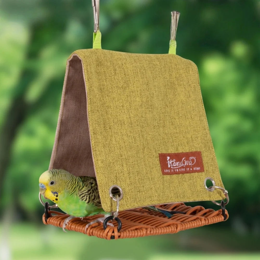 Hängande Fågelbo med Krok och Gunga i Slitstarkt Tyg