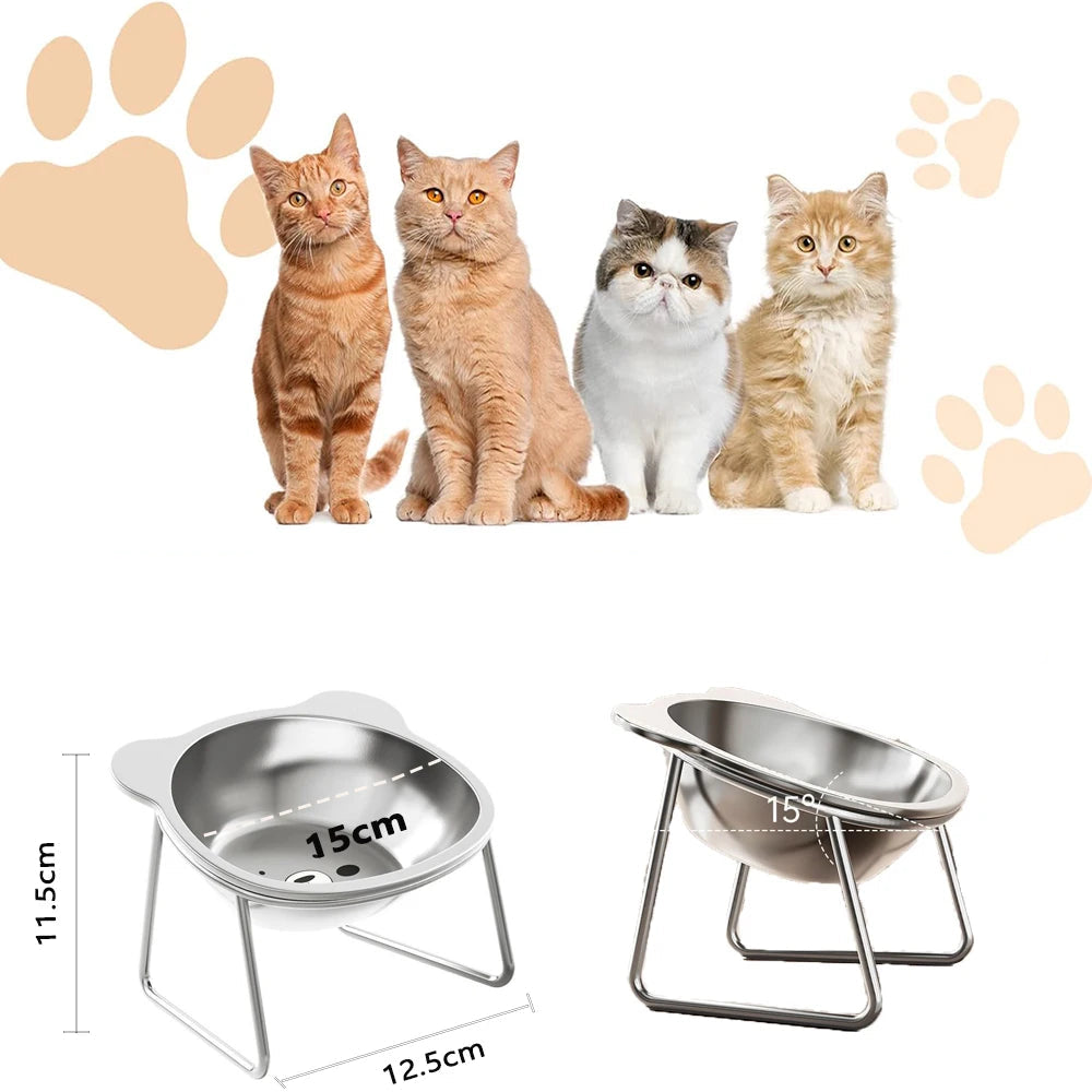 höjd matskål rostfritt stål katt mindre hund ergonomisk bekväm