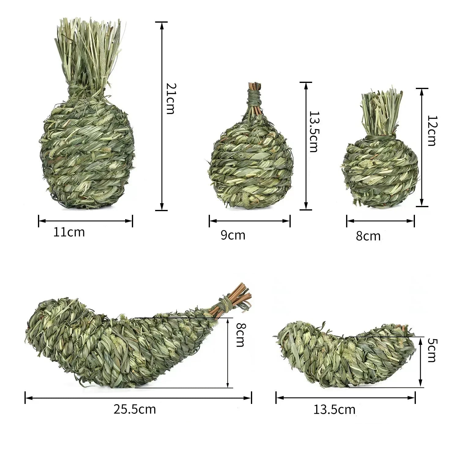 Naturlig Tuggleksak i Gräs för Smådjur – Slipar Tänderna Skonsamt