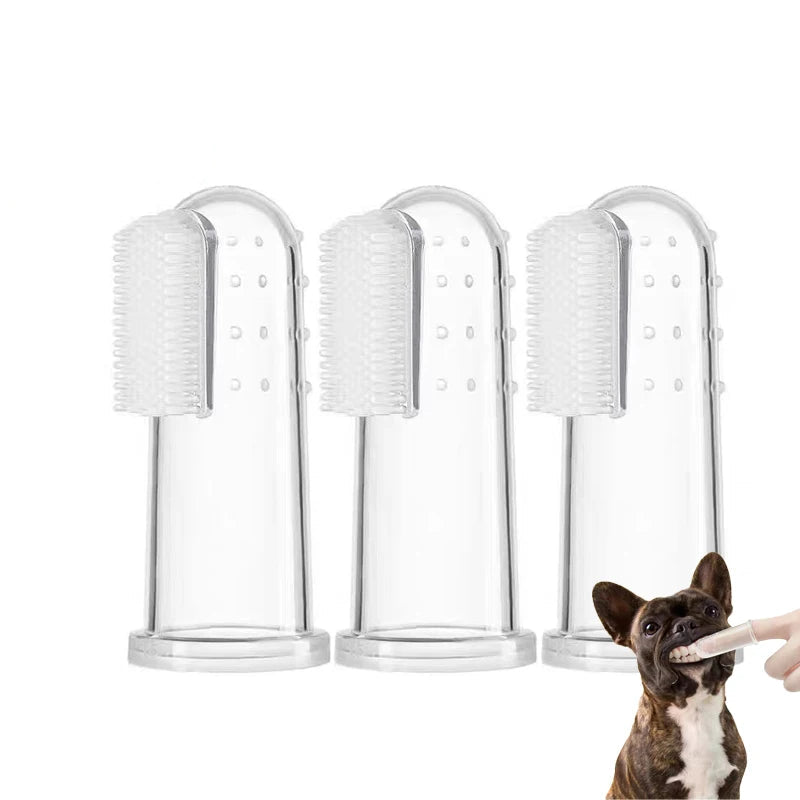 Mjuk Silikon Fingerborste för Husdjur – Skonsam & Effektiv Tandvård för Hund & Katt