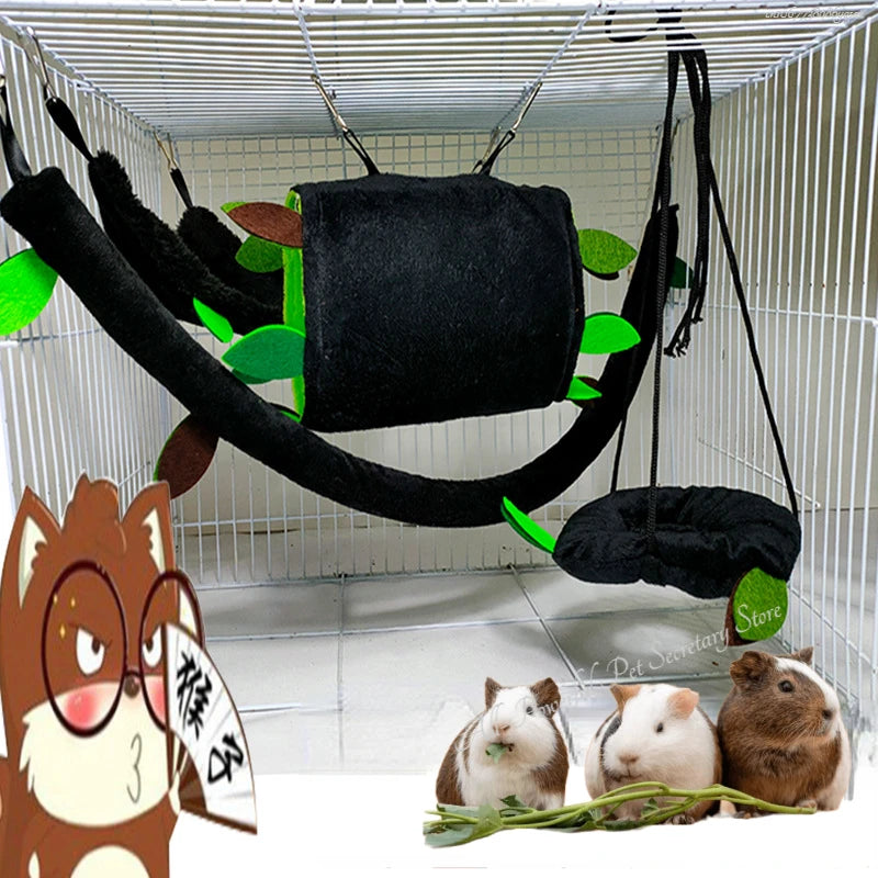 Hängande Smådjurspaket i Plysch – 5-Delars Set för Lek och Vila