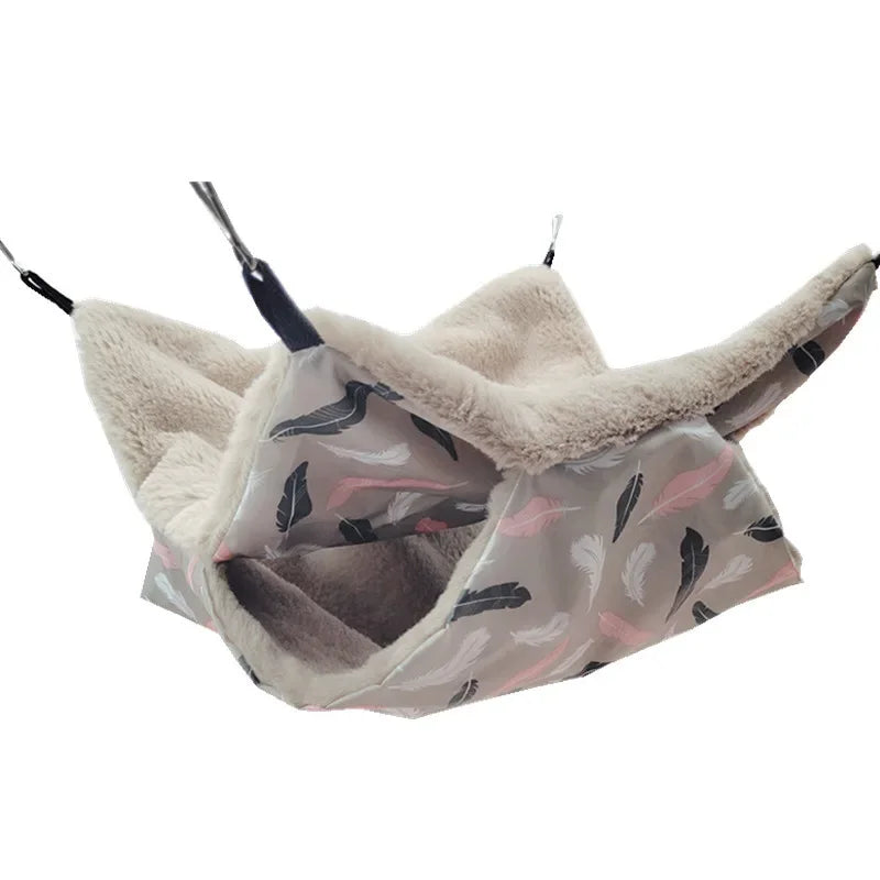 Hängmatta i Plysch för Smådjur Dubbla Lager