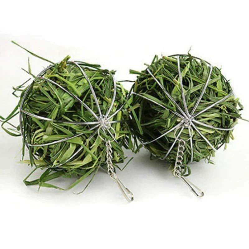 Hängande Foderboll i Rostfritt Stål för Kanin och Gnagare