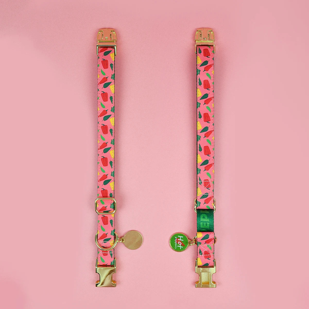 Söt Justerbar Hund- och Kattkrage med Dubbelsidigt Tryck med Dekorativt Hänge