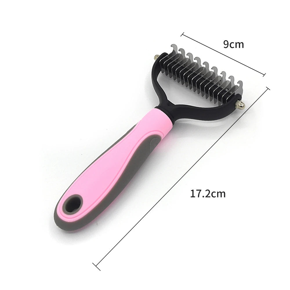 Deshedding Borste för Hund & Katt – Rakhyvel & Tovutredare i Ett Verktyg