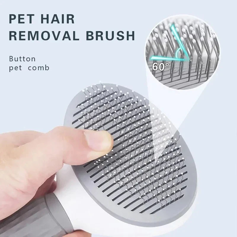 Self-Cleaning Pet Hair Remover Brush – Dog & Cat Grooming Tool