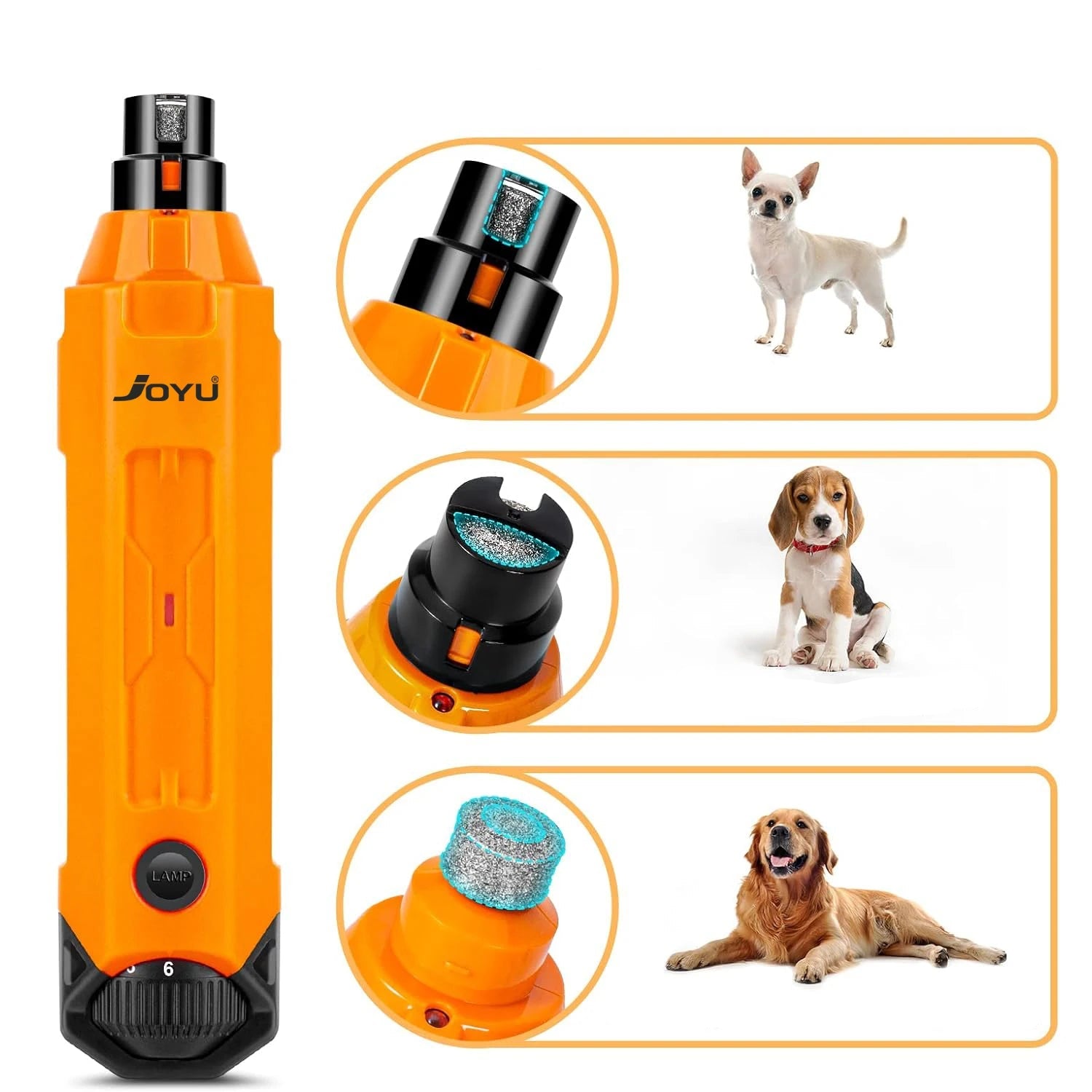 elektrisk hundkloslip usb laddning tyst kraftfull exakt led ljus