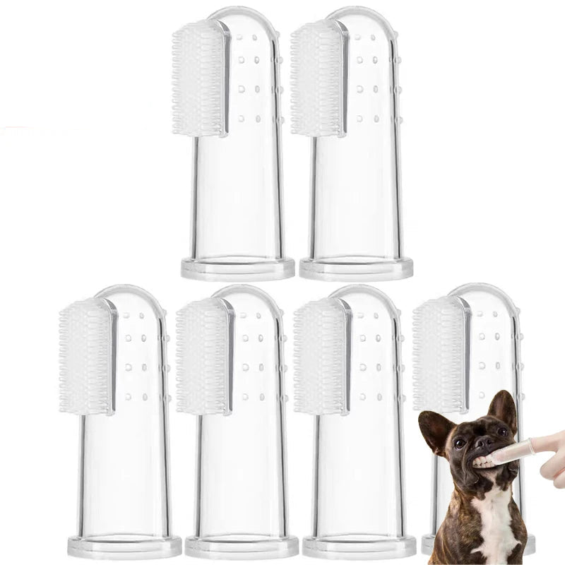 Mjuk Silikon Fingerborste för Husdjur – Skonsam & Effektiv Tandvård för Hund & Katt