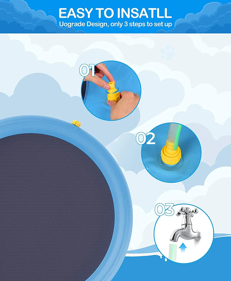 Interaktiv Vattenspridarmat för Hundar – Håll Din Hund Sval och Lekfull i Sommar