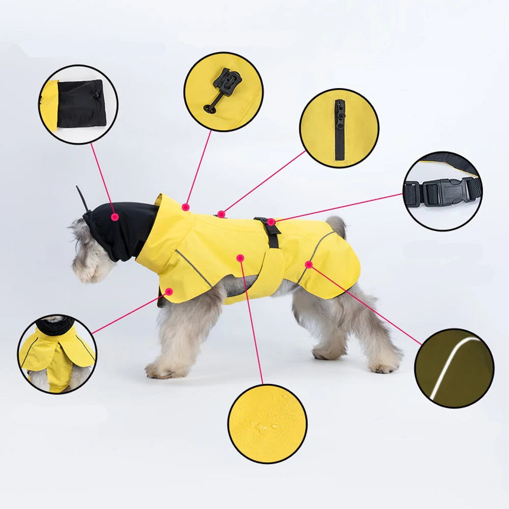 Vattentätt Regnskydd för Små Hundar – Reflex och Huva