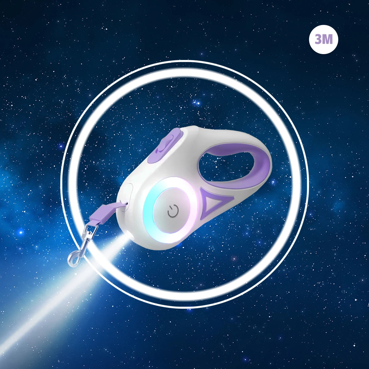 LED-Koppel För Hundar Och Katter – Utdragbart Reflextkoppel Med Inbyggd Belysning