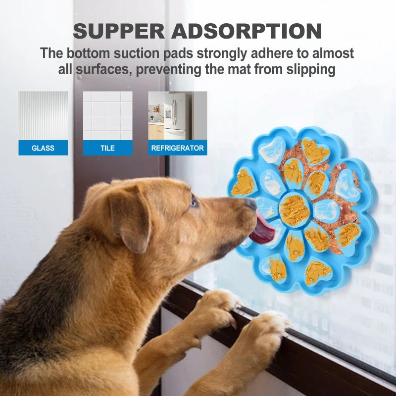 Silikon Slickmatta för Hund och Katt – Slow Feeder med Sugproppar