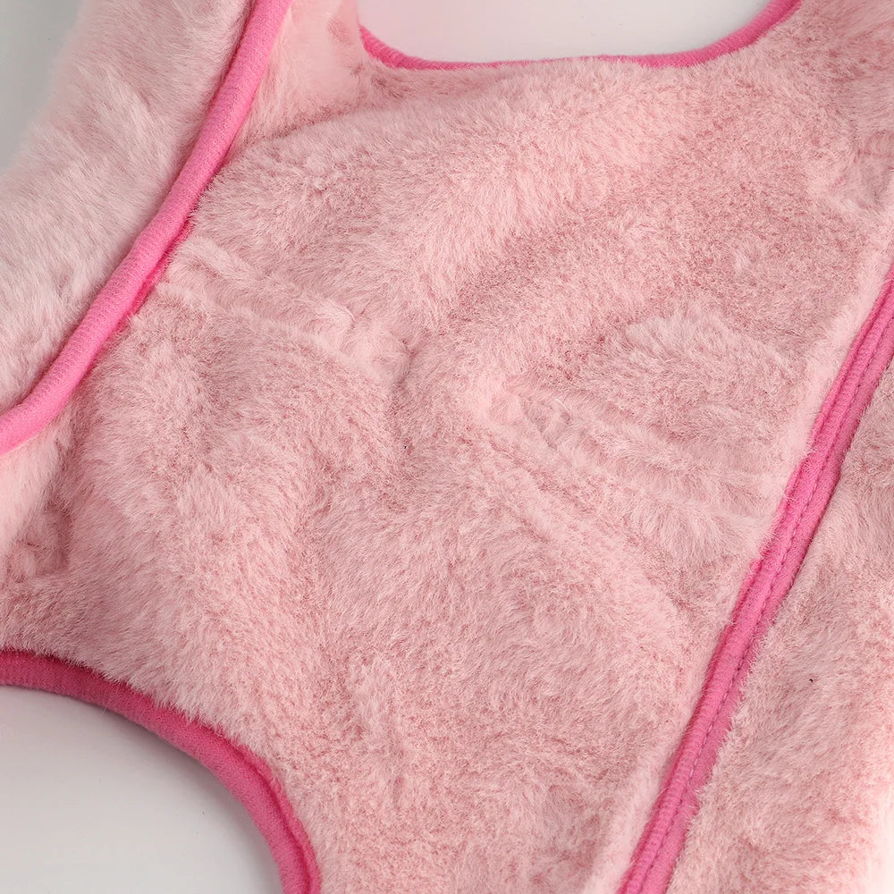 Exklusiv Sele och Koppel för Hund och Katt – Vintersele med Fuskpäls, Paljetter och Rosett