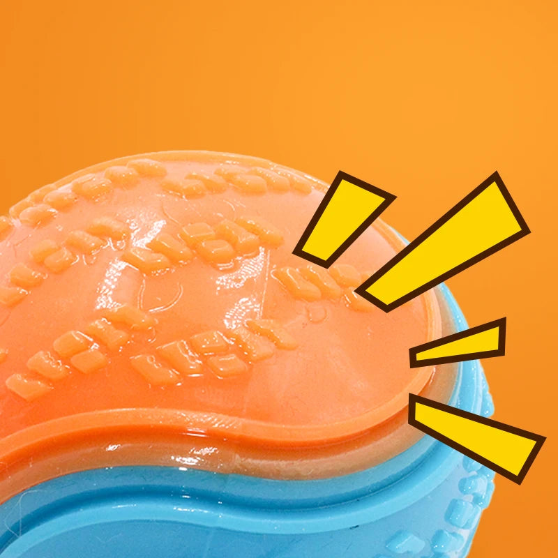 Interaktiv Tuggboll med Pipljud – Tandrengörande Hundleksak i Tåligt TPR-material