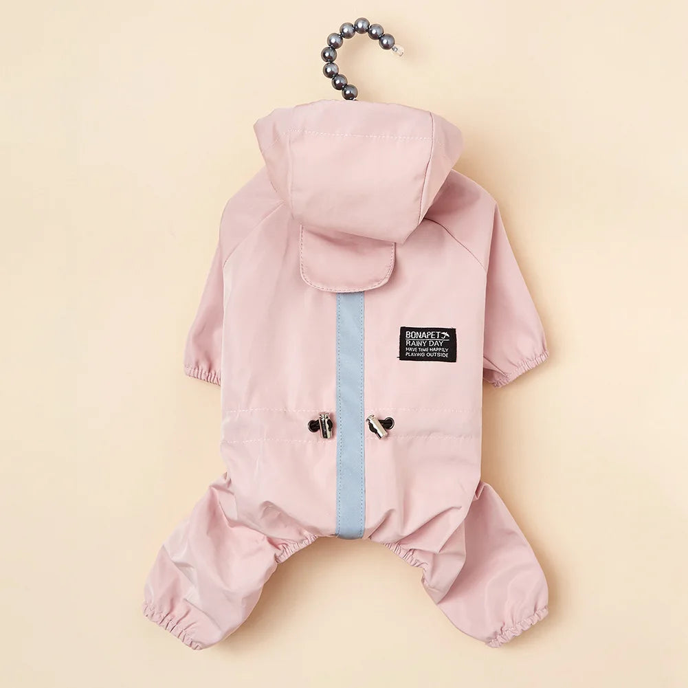 Hundregnjacka Med Huva – Vattentät Och Reflekterande För Små Hundar
